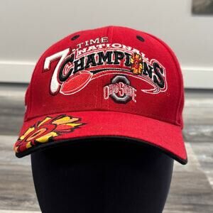 Ohio State Buckeyes 7-Time National Champions OS Top of the World Strapback Hat